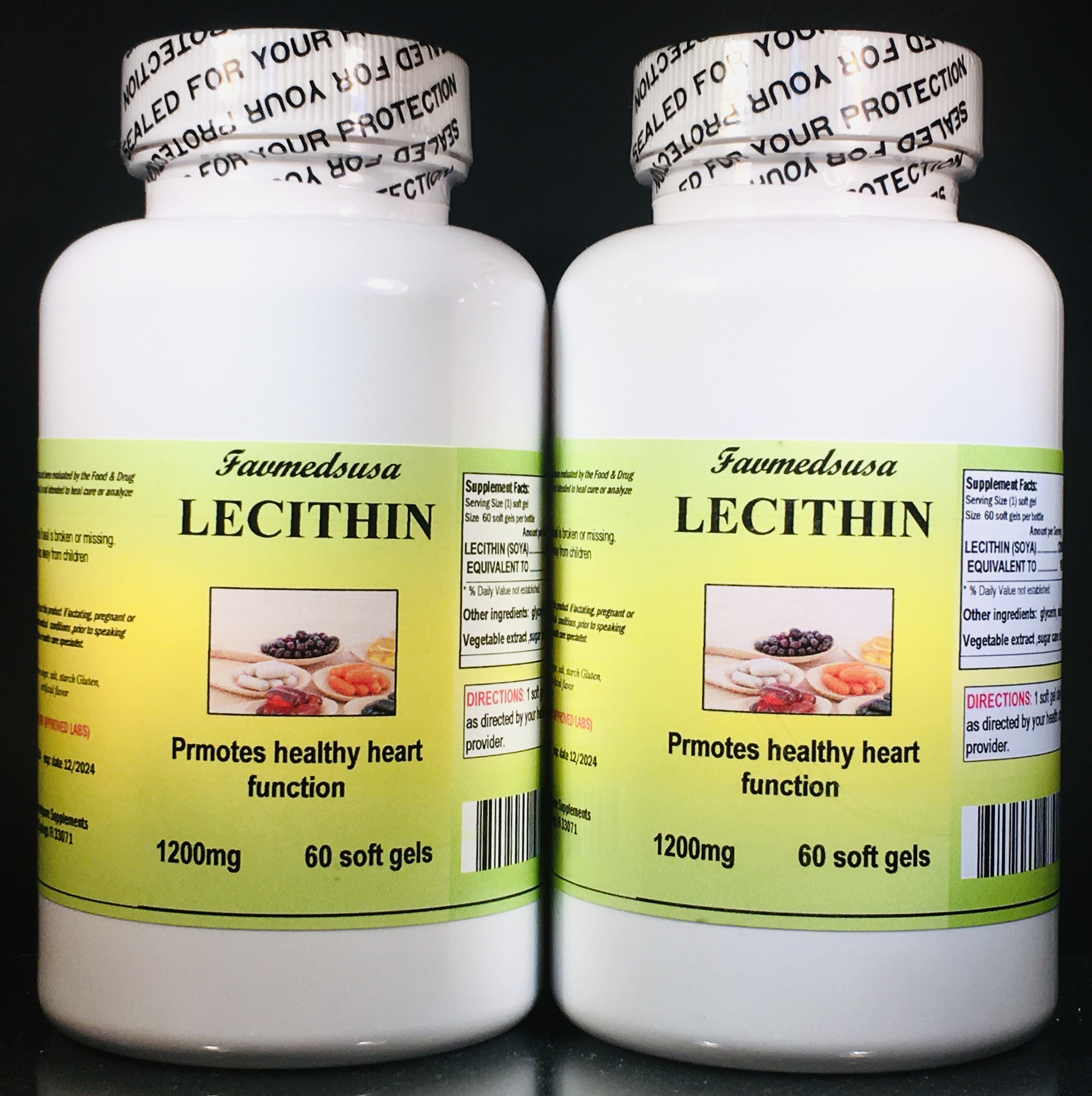 Lecithin 1200mg - 120 (2x60) soft gels